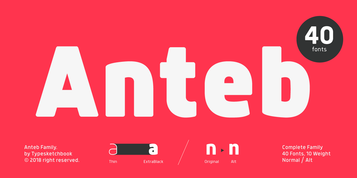 Шрифт Anteb